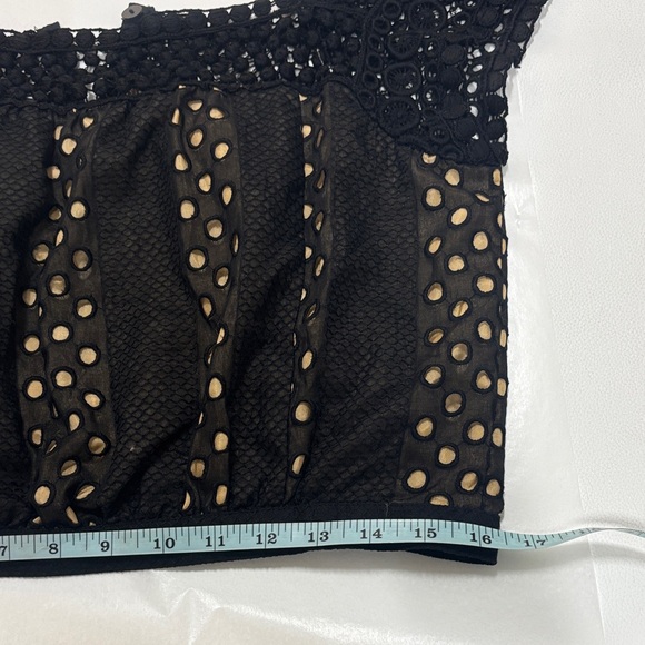 Nanette Lepore Black Crochet & Eyelet Crop Top - Picture 14 of 16